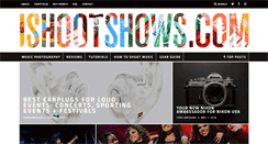 Desktop Screenshot of ishootshows.com